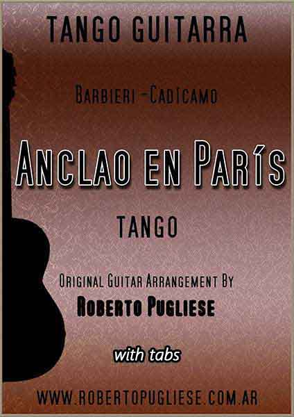 Anclao en Paris 🎼 partitura tango guitarra