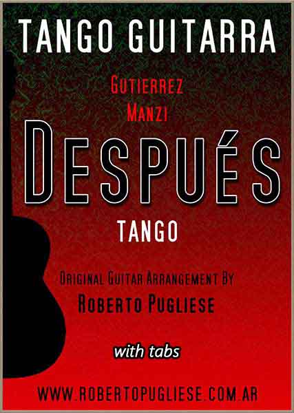Despues 🎼 partitura del tango para guitarra
