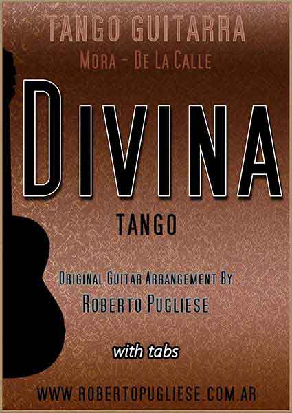 Divina 🎼 partitura del tango para guitarra