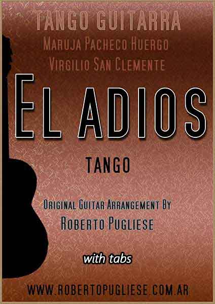 El adiós 🎼 partitura del tango para guitarra