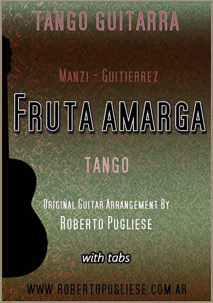 Fruta amarga 🎼 tango partitura de guitarra