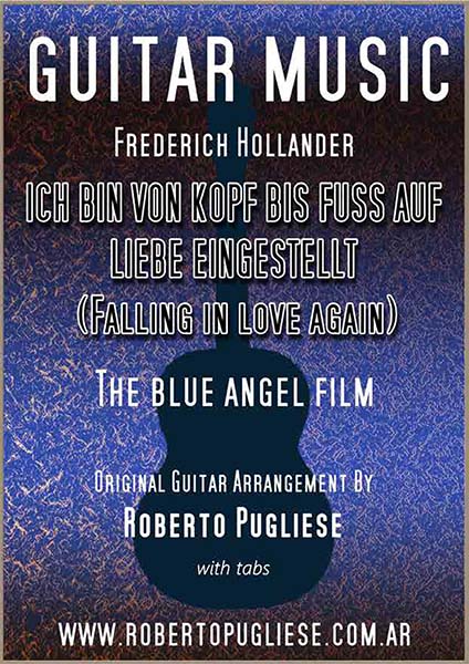 Falling in love again 🎼 partitura de guitarra