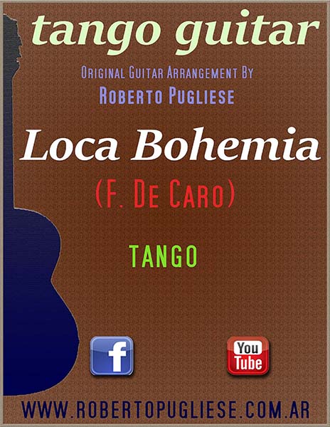 Loca bohemia 🎼 tango partitura guitarra.