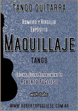 Maquillaje 🎼 partitura tango en guitarra. Con video