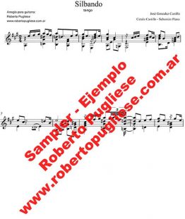 Silbando 🎼 partitura del tango en guitarra. Con video