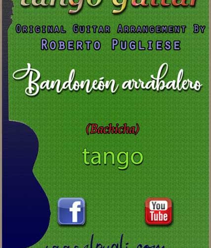 Tapa de Bandoneon arrabalero Tango partitura de guitarra