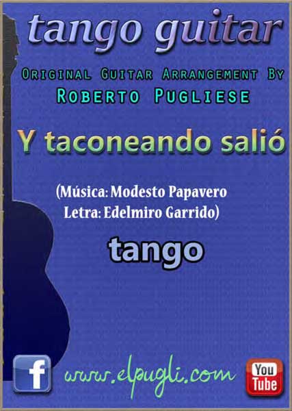 Y taconeando salió 🎼 partitura del tango en guitarra. Con video y mp3 gratis