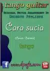 Cara sucia 🎼 partitura del tango en guitarra. Mp3 gratis