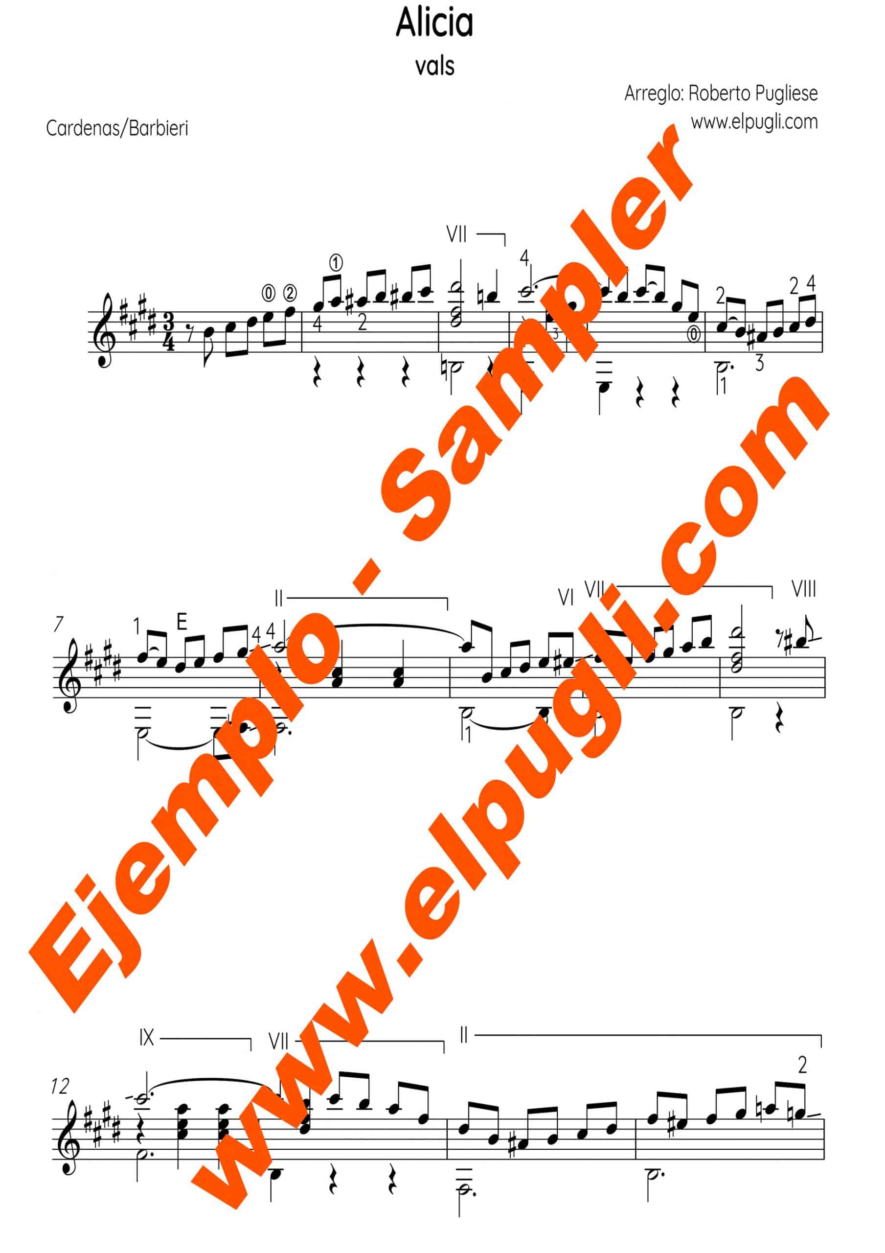 Vals Alicia guitarra clásica por Roberto Pugliese 🎼 El Pugli