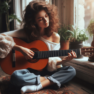 Ilustración del vals Alicia para guitarra clásica Ilustración del vals argentino Alicia para guitarra clásica por Roberto Pugliese