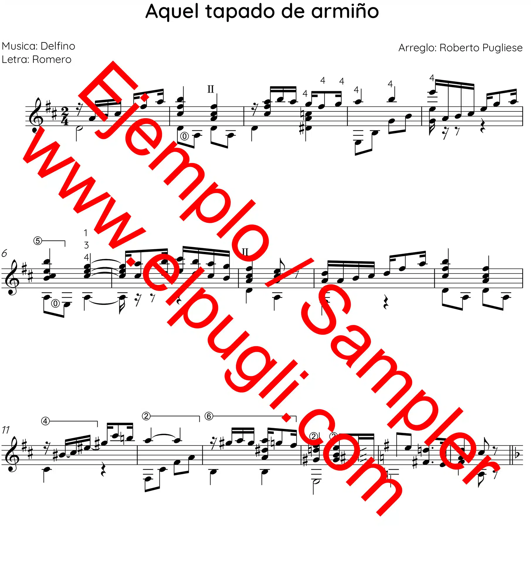 Aquel tapado de armiño 🎼 tango partitura de guitarra. Mp3 free