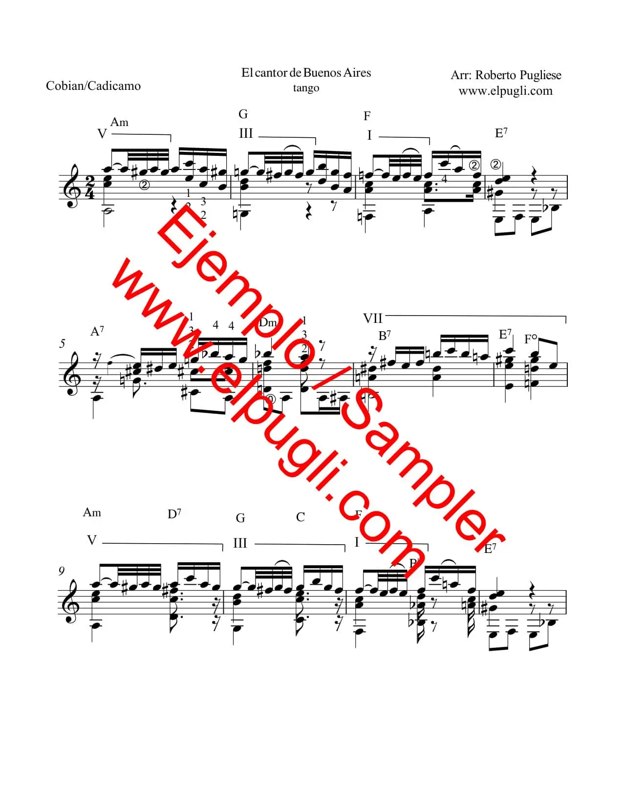 El cantor de Buenos Aires 🎼 Fingerstyle Tango con Mp3 y video Gratis