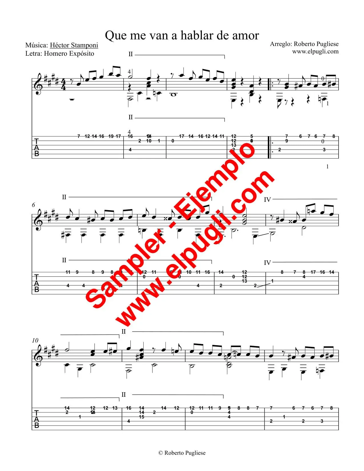 Qué me van a hablar de amor 🎼 Fingerstyle Tango TAB con Mp3 y video Gratis